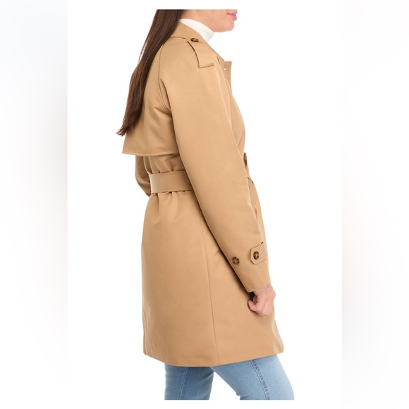 Ellen Tracy CLASSIC CAMEL Women's Coated Gab Trench Medium NWT 119$ retail - Picture 5 of 7